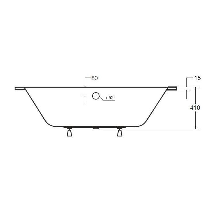 Baignoire VITAL slim 150/160/170/180 cm