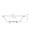 Baignoire VITAL slim 150/160/170/180 cm