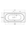 Baignoire VITAL slim 150/160/170/180 cm