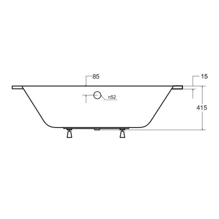 Baignoire VITAL slim 150/160/170/180 cm