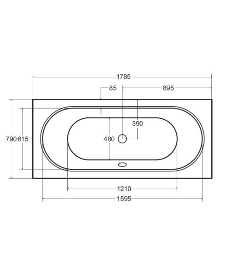 Baignoire VITAL slim 150/160/170/180 cm