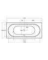 Baignoire VITAL slim 150/160/170/180 cm