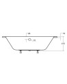 Baignoire VITAL slim 150/160/170/180 cm