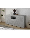 Buffet 2 portes 2 tiroirs SAMANTHA 184x86 cm béton