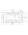 Baignoire VANESSA sans tablier 130/140/150/160/170 X 70 cm