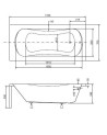 Baignoire VANESSA sans tablier 130/140/150/160/170 X 70 cm