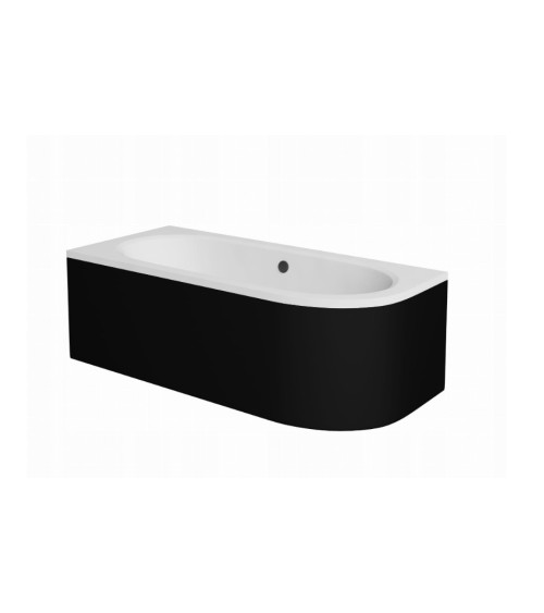 Baignoire HILIO GAUCHE avec tablier noir 150/160/170/180