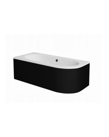 Baignoire HILIO GAUCHE avec tablier noir 150/160/170/180