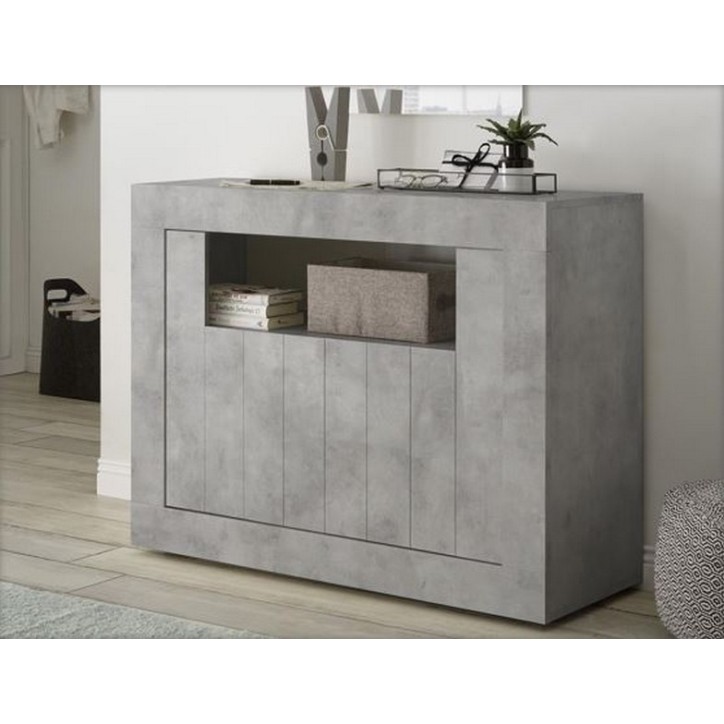 Buffet 2 portes SAMANTHA 110x86 béton Buffet 2 portes SAMANTHA 110x86 béton