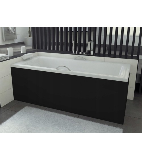 Baignoire VENETO avec tablier noir 140/150 x 70 et 160/170 x 75