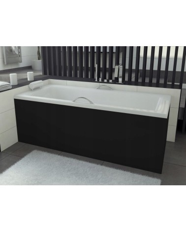 Baignoire VENETO avec tablier noir 140/150 x 70 et 160/170 x 75