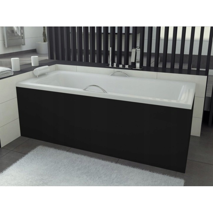 Baignoire VENETO avec tablier noir 140/150 x 70 et 160/170 x 75