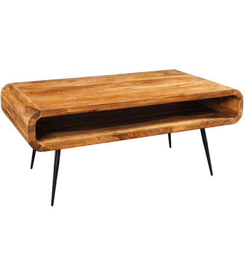 Table basse ALPHA 90 cm finition pierre