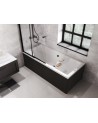 Baignoire QUADRO 170/175/180/190 cm avec tablier noir