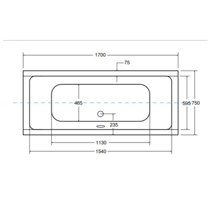 Baignoire QUADRO 170/175/180/190 cm avec tablier noir