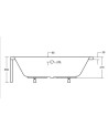 Baignoire QUADRO 170/175/180/190 cm avec tablier noir