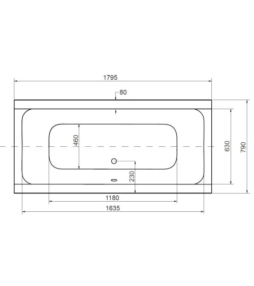 Baignoire QUADRO 170/175/180/190 cm avec tablier noir