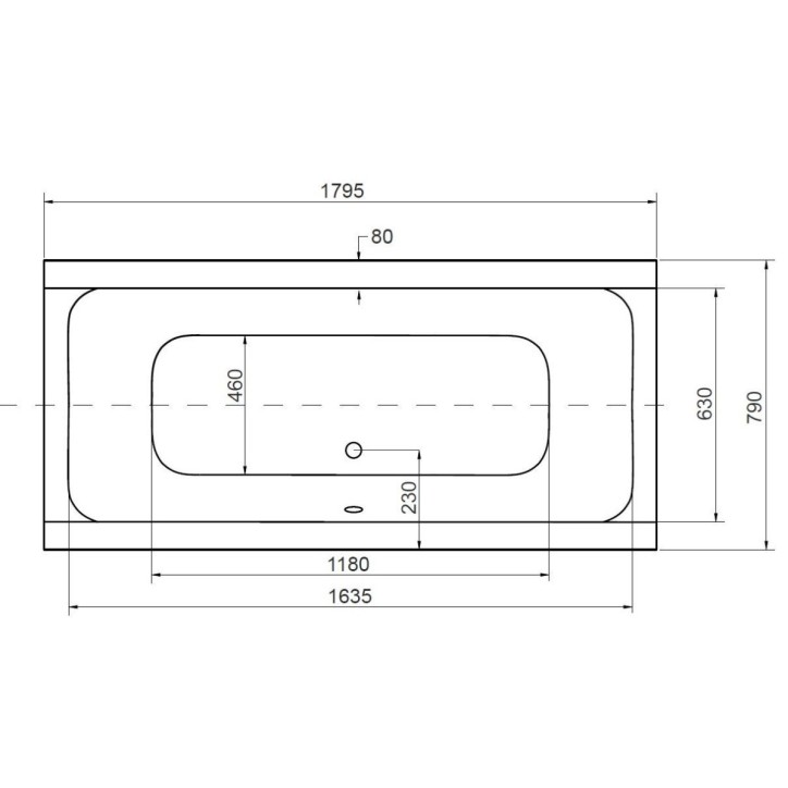 Baignoire QUADRO 170/175/180/190 cm avec tablier noir