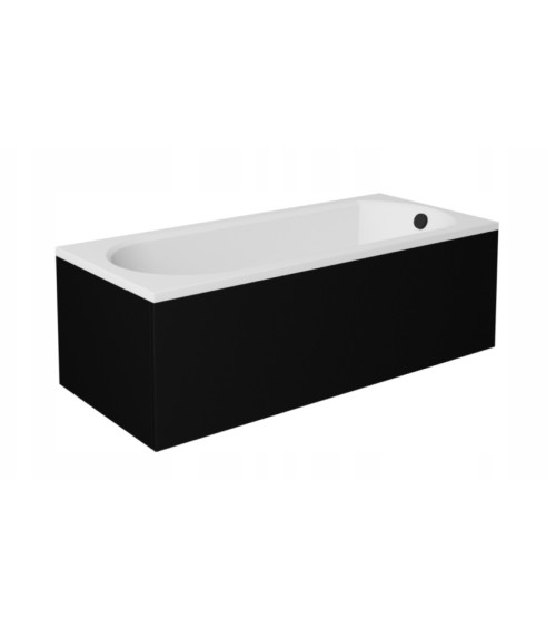 Baignoire TRINITA avec tablier NOIR 150/160/170 x 75