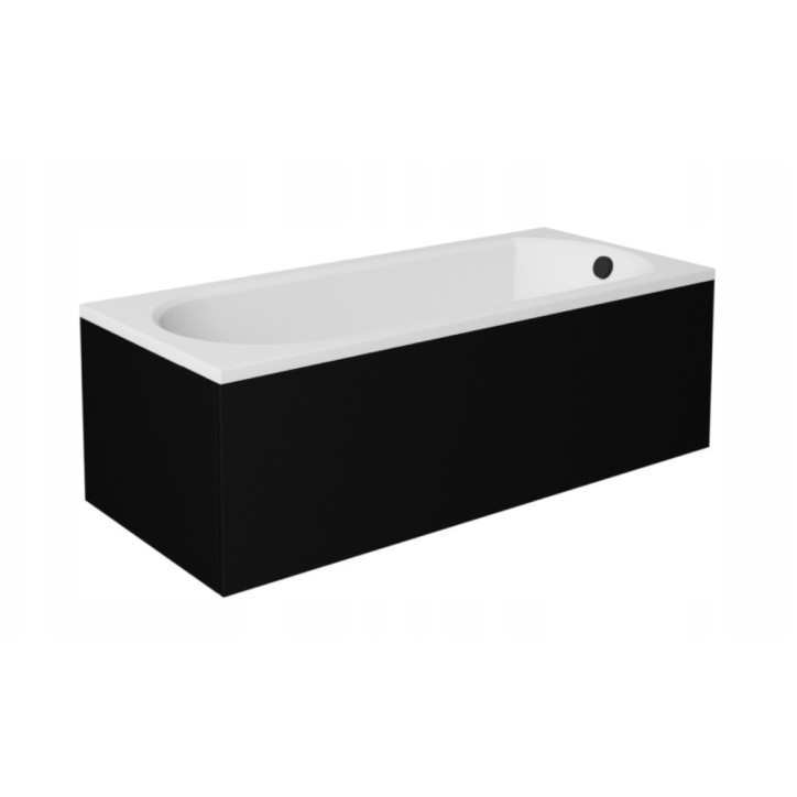 Baignoire TRINITA avec tablier NOIR 150/160/170 x 75