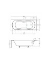 Baignoire VANESSA 130/140/150/160/170 X 70 cm avec tablier noir