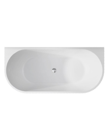 Baignoire autoportante LEYA noir et blanc - 170x78cm