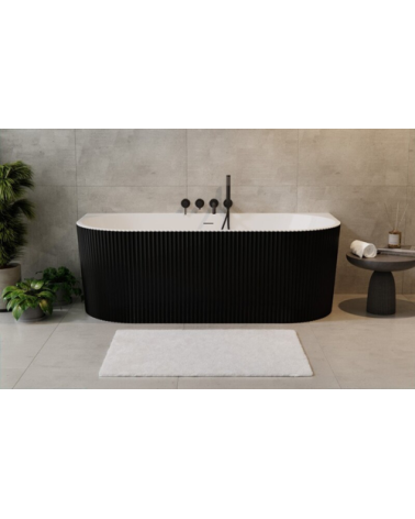 Baignoire autoportante LEYA noir et blanc - 170x78cm