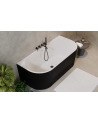 Baignoire autoportante LEYA noir et blanc - 170x78cm