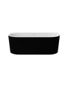 Baignoire autoportante LEYA noir et blanc - 170x78cm
