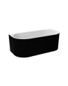 Baignoire autoportante LEYA noir et blanc - 170x78cm