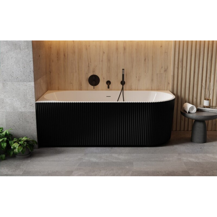 Baignoire Denaya noir et blanc - 170x78cm