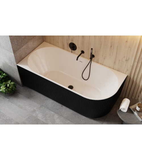 Baignoire Denaya noir et blanc - 170x78cm