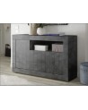 Buffet SAMANTHA 3 portes et une niche 138x86 cm anthracite