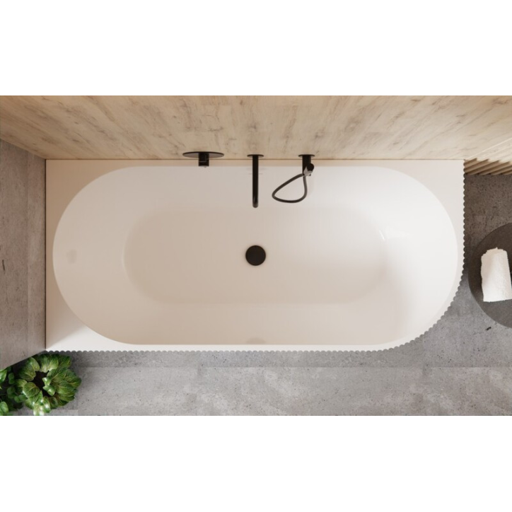 Baignoire Denaya noir et blanc - 170x78cm