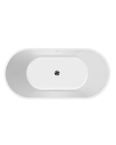 Baignoire Giuliana noir et blanc - 150x75cm