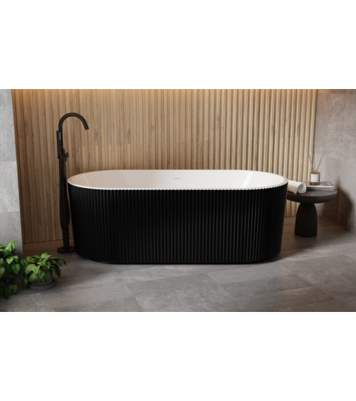 Baignoire Giuliana noir et blanc - 150x75cm