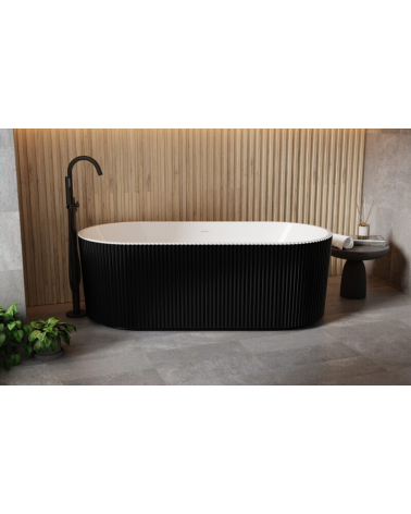 Baignoire Giuliana noir et blanc - 170x78cm