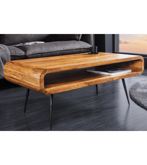 Table basse ALPHA 90 cm finition pierre