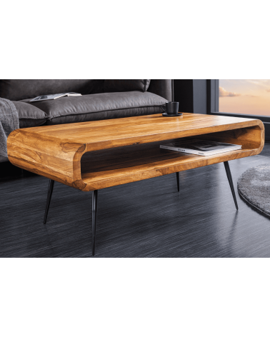 Table basse ALPHA 90 cm finition pierre
