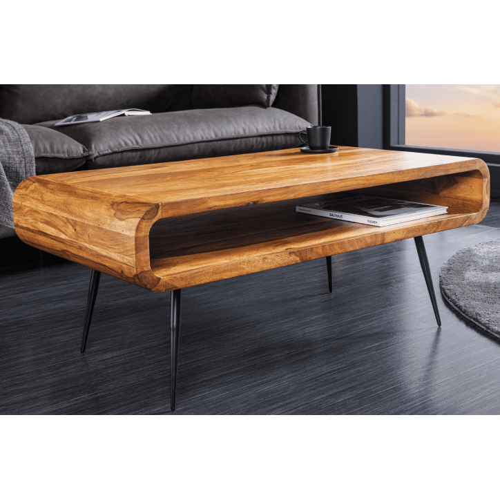 Table basse ALPHA 90 cm finition pierre