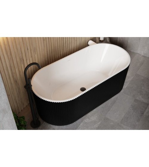Baignoire Giuliana noir et blanc - 170x78cm