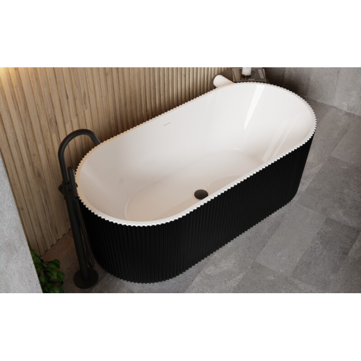 Baignoire Giuliana noir et blanc - 170x78cm