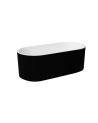 Baignoire Giuliana noir et blanc - 170x78cm