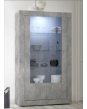Vitrine SAMANTHA 2 portes béton 110x191 cm