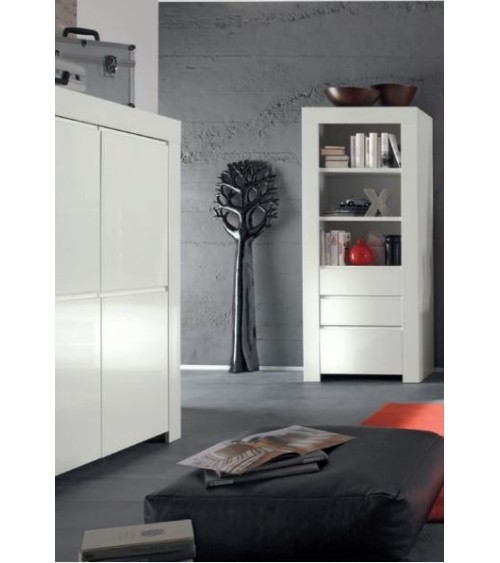 Colonne, vitrine LAZARRO 2 tiroirs, 1 porte 70 cm