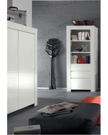 Colonne, vitrine LAZARRO 2 tiroirs, 1 porte 70 cm