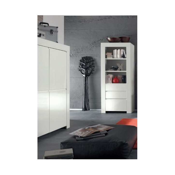 Colonne, vitrine LAZARRO 2 tiroirs, 1 porte 70 cm