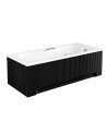 Baignoire VANESSA rainurée noire 130/140/150/160/170 X 70 cm avec tablier noir