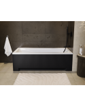 Baignoire Modern noire rainurée 170x55cm