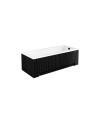 Baignoire Modern noire rainurée 170x55cm